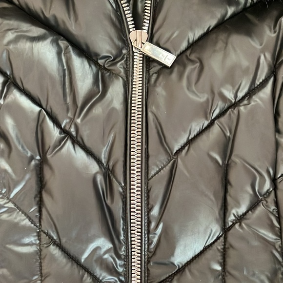 Kenneth Cole New York Womens Quilted Midi Puffer Coat Black Size S - Picture 3 of 8